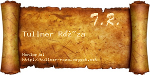 Tullner Róza névjegykártya